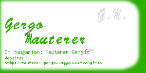 gergo mauterer business card